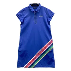 サイズ：M CALLAWAY キャロウェイ  ハーフジップ 半袖ワンピース  ブルー系 [240101610128] ゴルフウェア レディース ストスト