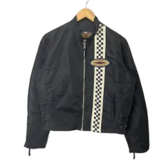 ハーレーダビッドソン HARLEY DAVIDSON ナイロンレーシングジャケット ジャケット ジップアップ ワッペン 上着 30263 M ブラック
