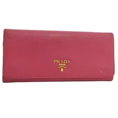 PRADA 二つ折り長財布 サフィアーノレザー ピンク 1M1132