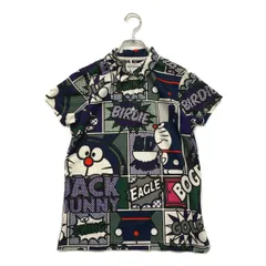 中古 レディース ジャックバニー Jack Bunny!! 半袖ポロシャツ 1(M) 緑×カラフル ドラえもん