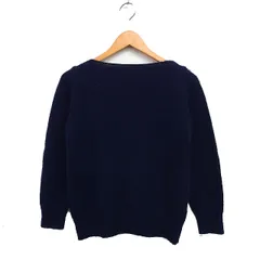 アーバンリサーチ ドアーズ URBAN RESEARCH DOORS タグ付き シャギーゴッグ ボートネック ニット セーター 長袖 無地 ウール One ネイビー 紺 /FT36