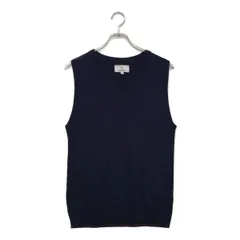 中古 レディース ブリーフィング BRIEFING ベスト L 紺 ネイビー Vネックニット カシミヤ混