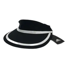 未使用品 アディダス adidas サンバイザー  OSFW(54-57cm) 黒×白 ブラック シンプル リボン