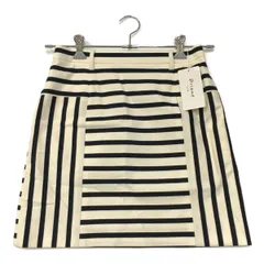 未使用品 レディース ピッコーネクラブ PICONE CLUB スカート 38(M) オフホワイト×黒  ボーダー 春秋