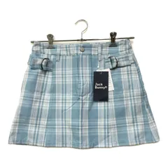 未使用品 レディース ジャックバニー Jack Bunny!! スカート 1(M) 水色×白 一体型インナーパンツ付  チェック柄 春夏