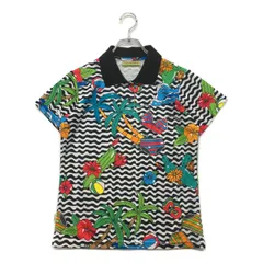 未使用品 レディース カジェヘラ CALLEJERA 半袖ポロシャツ 1(M) 黒×白 波型ボーダー