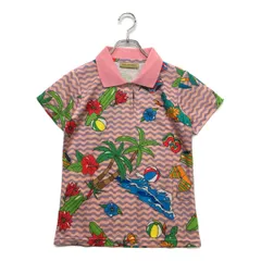 未使用品 レディース カジェヘラ CALLEJERA 半袖ポロシャツ 0(S) ピンク系 波型ボーダー