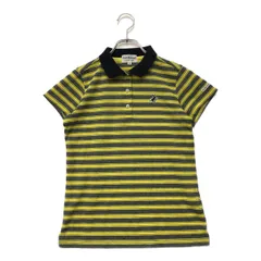 中古 レディース ジャックバニー Jack Bunny!! 半袖ポロシャツ 0(S) グレー×黄 ボーダー