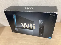 ！0【通電確認済み・動作未確認】Nintendo Wii 本体　ブラック【ゲーム機本体】【2】