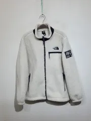 (L) ザノースフェイス フリース アウター 白 ボア フリース ジャケット