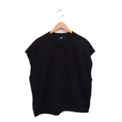 アズールバイマウジー AZUL by moussy ベスト 丸首 プルオーバー 刺繡 ワンポイント 薄手 M 黒 ブラック /TT