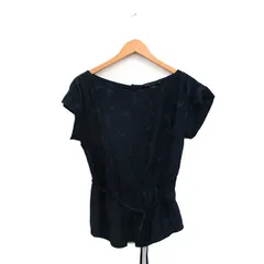 マークバイマークジェイコブス MARC by MARC JACOBS 国内正規品 ブラウス シャツ 半袖 シルク ハート柄 XS ネイビー 紺 /KT22