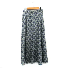 ローズバッド ROSE BUD フレア スカート ロング 総柄 F グレー 灰 /KT29
