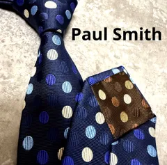 Paul Smith ポールスミス ネクタイ ネイビー 水玉模様 シルク ビジネス