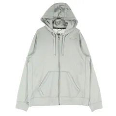 美品 NIKE ナイキ 裏起毛 ワンポイントロゴ 長袖 スウェット ジップパーカー M グレー メンズ 古着