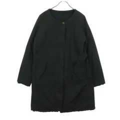美品 GLOBAL WORK グローバルワーク リバーシブル 長袖 ノーカラー 中綿コート M ブラック レディース 古着