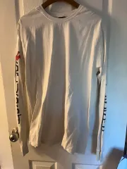 STUSSY 白 長袖 Tシャツ プリント M