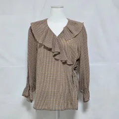 ナイスクラップ シャーリング 季節の変わり目 CHECK ブラウス レディース95-100 0626