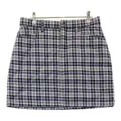 サイズ：M ADIDAS GOLF アディダスゴルフ A03345 ダウンスカート チェック柄 ネイビー系 [240101625313] ゴルフウェア レディース ストスト