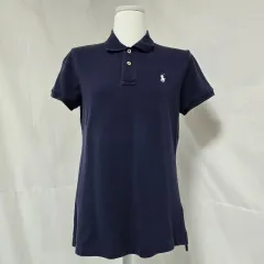 POLO RALPH LAUREN ポロラルフローレン ザ スキニー ネイビー 半袖ポロシャツ レディース95 0717