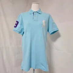 (ハングルタグ正規品)POLO RALPH LAUREN ビックロゴ 半袖ポロシャツ メンズ 90-95 0801