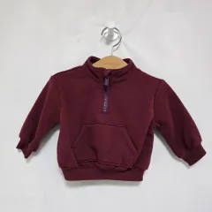 オールドネイビー バーガンディ ハーフジップ スウェット キッズ 1歳 0820