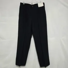 新品) UNIQLO ネイビー ワンタック 밴딩 ワイドパンツ Men's 32-34インチ 0826