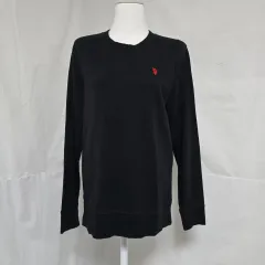 U.S. POLO ASSN. ブラック スウェット Tシャツ レディース95 0902