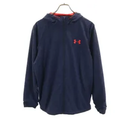 UNDER ARMOUR アンダーアーマー フード付き スポーツジャケット L ネイビー系 裏起毛 メンズ 古着のサムネイル