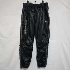 チャンピオン ブラック 起毛 ナイロン 밴딩 シャーリング パンツ レディース 30インチ 0909