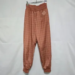 ナイキ ブラウン CHECK ナイロン 밴ディング ジョガーパンツ レディース 26インチ 0909