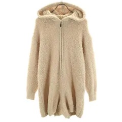 gelato pique ジェラートピケ 長袖 ルームウェア F ベージュ イヌ ふわもこ オールインワン レディース 古着