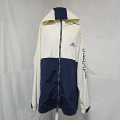 オーバーサイズ) Kappa ウィンドブレーカー アイボリー/ネイビー ジャケット 男120 0923