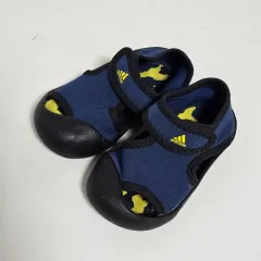 アディダス キッズ ネイビー カモフラ マリンシューズ ウォーターサンダル 130 a