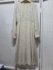 (000889)小花柄 ロング ONE PIECE