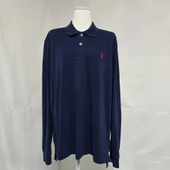 U.S. POLO Assn. ネイビー 季節の変わり目 カラ 長袖 Tシャツ 男 110 1001