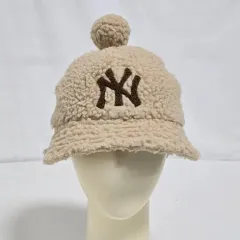 MLB キッズ NEW YORK(ニューヨーク)ヤンキース フリース 帽子 ボンボン バケットハット 53-55cm 0823