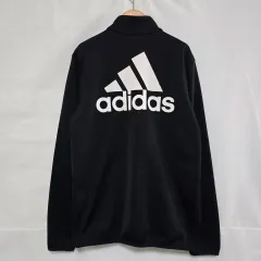 アディダス ブラック 弱起毛 トレーナー ジップアップ キッズ 身長140cm 10 27