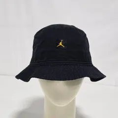 ナイキジョーダン ブラック イエロー ジャンプマン バケットハット 56cm 0903