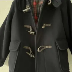ネイビー ダッフル コート WHO 含む 美品 GLOBAL WORK