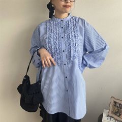 ビアズリー レース裏毛チュニック アシンメトリー 変形ブラウス - メルカリ