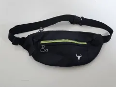 ブラック ヒップバッグ ウェストバッグ スリングバック ボディクロスバッグ 0114