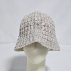 ウール80% ニット アイボリー バケットハット レディース 帽子 フリーサイズ 0119