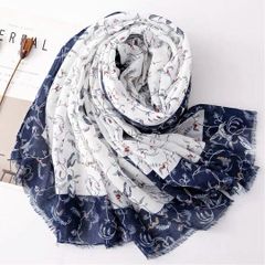 ストール 大判 ハワイアン はちとり 鳥 花柄 ホワイト 白 色鮮やか 薄手 ナチュラル 紫外線 冷房 対策 大人 レディース プレゼント ギフト バレンタイン 母の日 卒業 入学式 新生活 リゾート 夏 春 オシャレ カジュアル