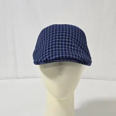カンゴール ネイビー ハウンドトゥース チェック柄 ハンチングキャップ 帽子 free 1211
