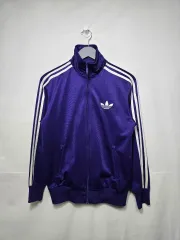 アディダス ファイヤーバード パープル 起毛 トラックジャージ ジップアップ ジャケット メンズ 90 0121