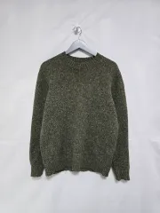 ザラ グリーン ウール6 ネック ニット メンズ 100 0127