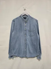 ザラ ライトブルー デニム シャツ スリムフィット 様 105 0202