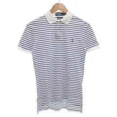 ポロ バイ ラルフローレン Polo by Ralph Lauren ポロシャツ 半袖 ボーダー XS 青 ブルー 白 ホワイト /GV ■GY61