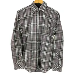 バーバリーブラックレーベル BURBERRY BLACK LABEL ロゴ刺繍 L/S BDチェックシャツ メンズ JPN：2 